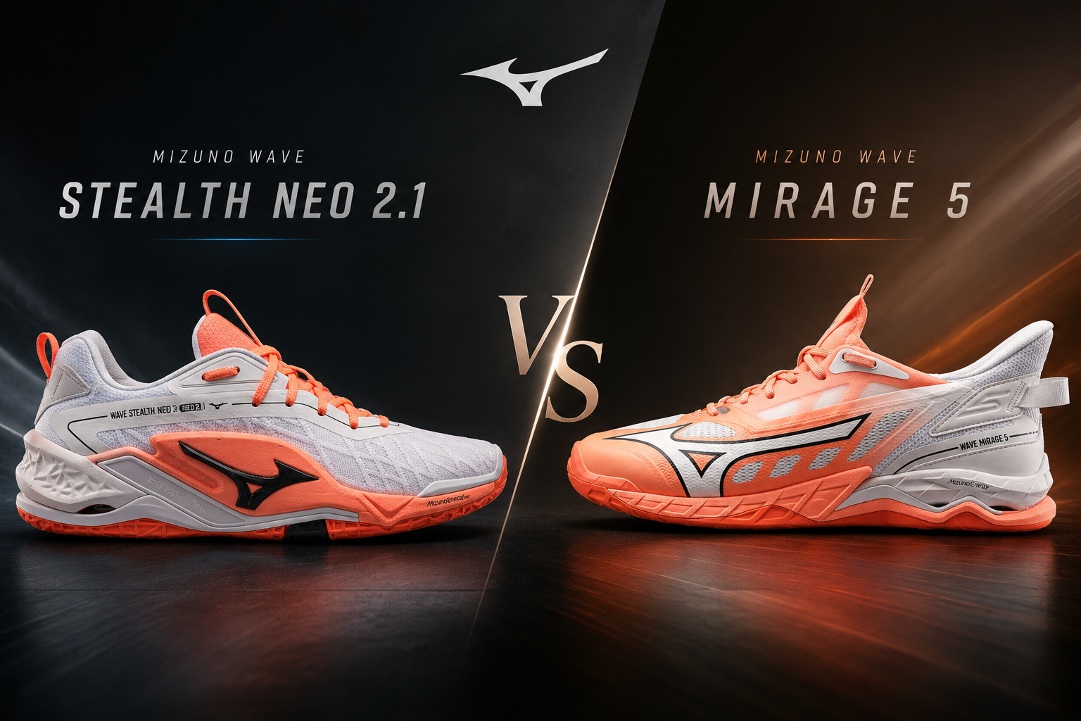 Skillnaden mellan Mizuno Wave Stealth Neo 2.1 och Mirage 5