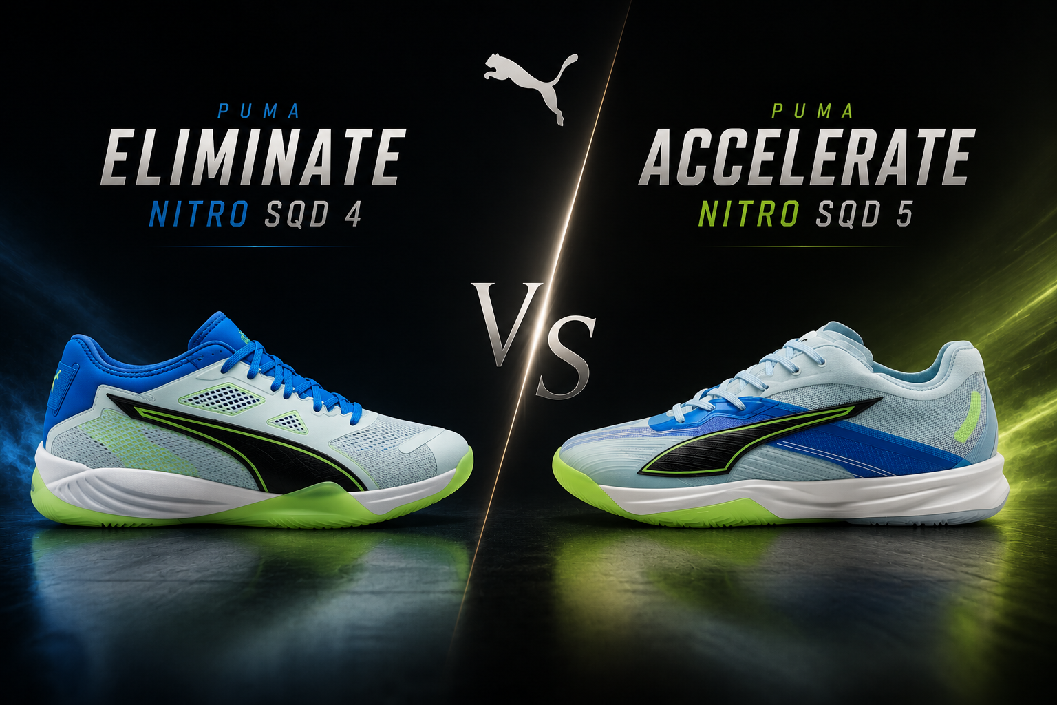 Puma Eliminate NITRO SQD 4 vs Puma Accelerate Nitro SQD 5 – vilken handbollssko passar dig bäst?